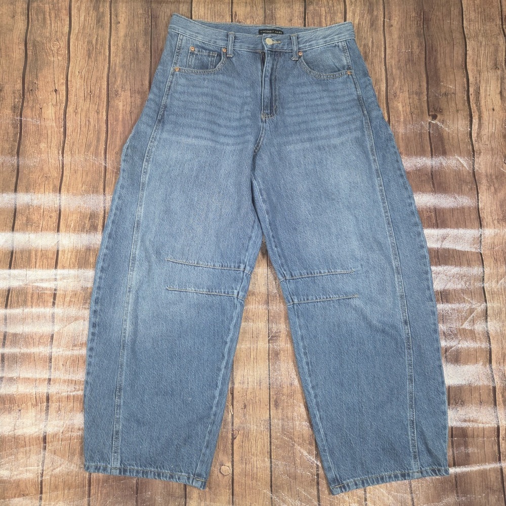 Sincerely Jules Boho Barrel Leg Jeans Womens 7 Light Wash Effortless California